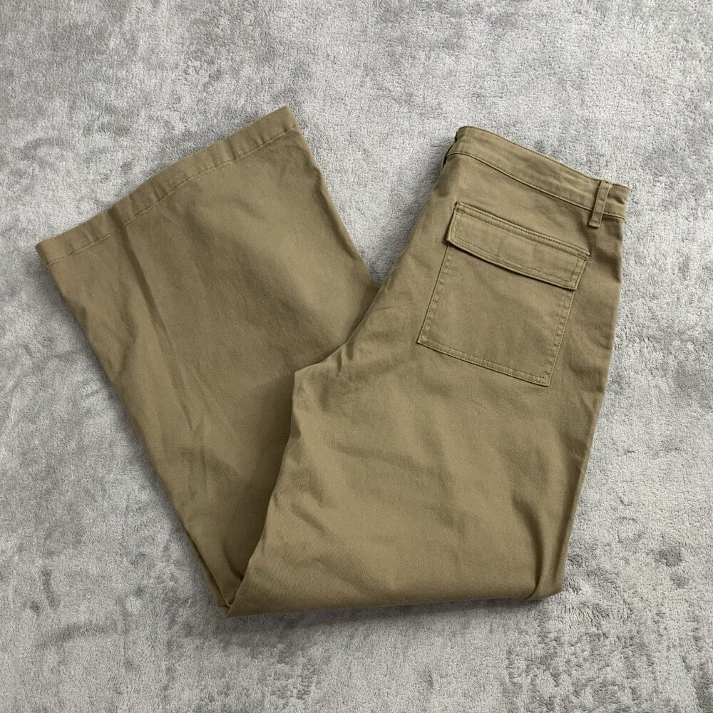 dELiA’s by Dolls Kill Pant Women XL Khaki Chasing Pavements Wide Leg Y2K Grunge